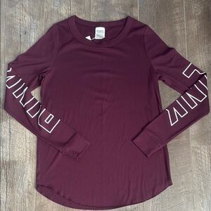 PINK Victoria's Secret Deep Purple Long Sleeve Top new